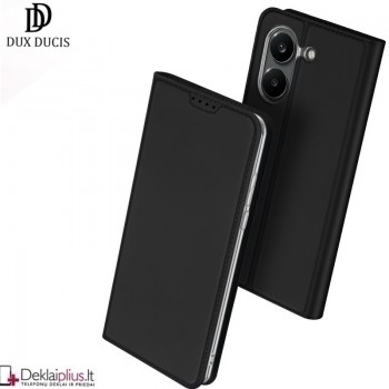 Dux Ducis Skin Pro dirbtinės odos dėklas - juodas (Xiaomi Poco X8 Pro)
